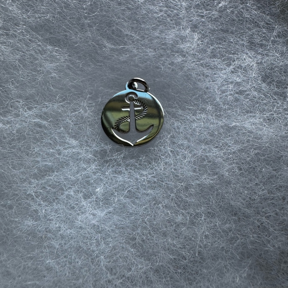 Silver Laser Cut Anchor Pendant Necklace